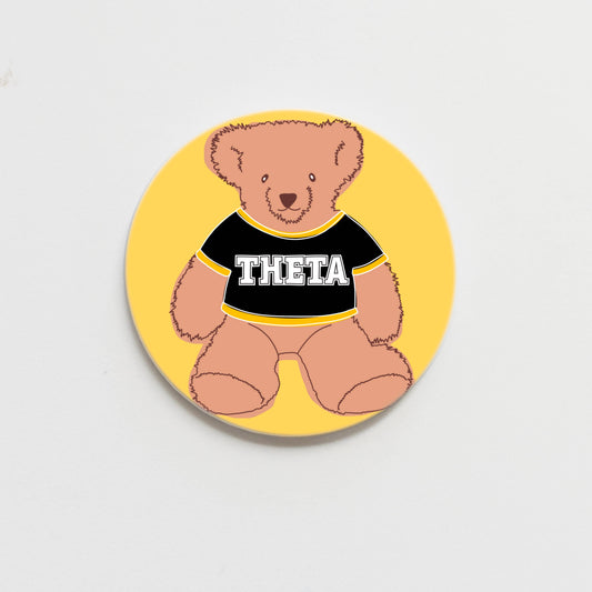 Kappa Alpha Theta Teddy Bear Button- 3.00 inch