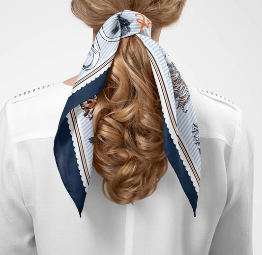 Auburn University Striped Silk Scarf