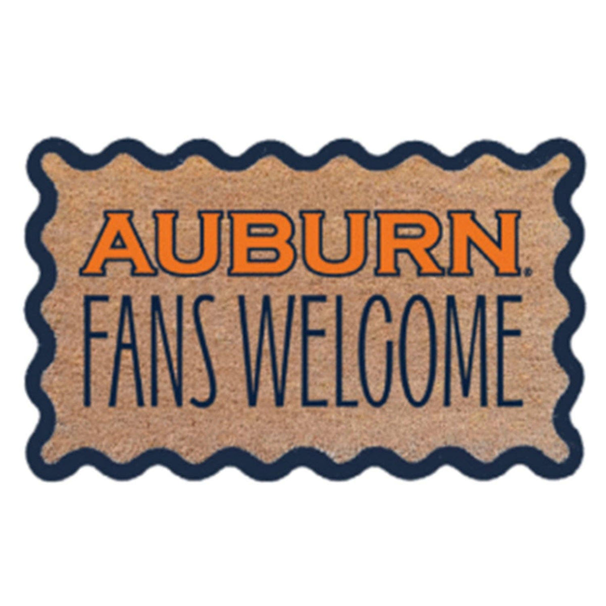 Mary Square Door Mat Auburn Fans Welcome