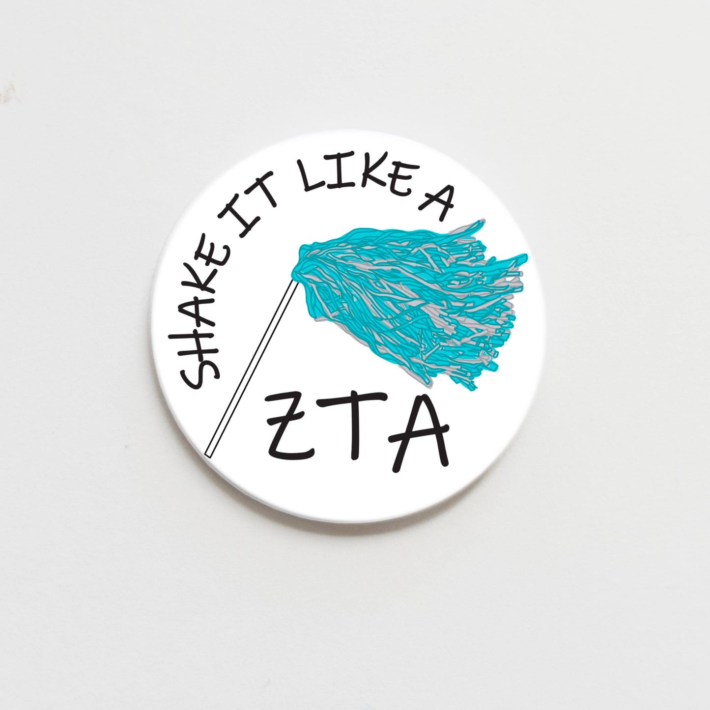 Zeta Tau Alpha Greek Shaker Button - 3.00 inch