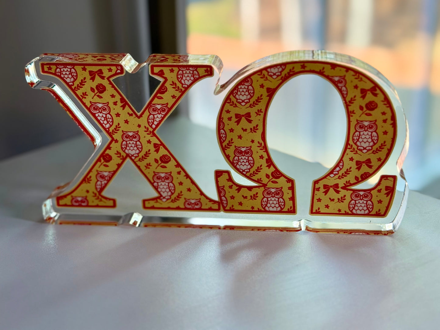 ✨ Chi Omega Acrylic Shelfie