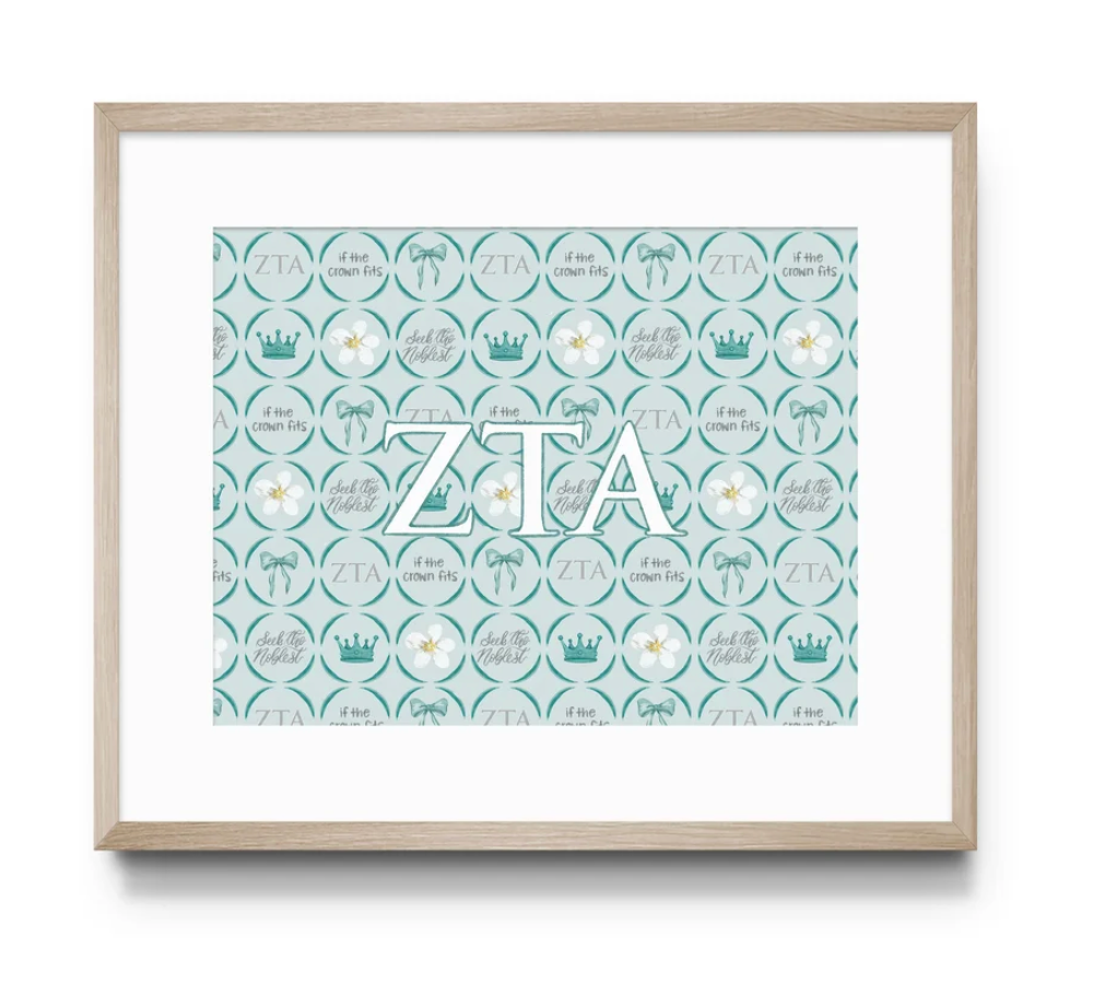 Zeta Tau Alpha Art Print by Gracefully Made Art