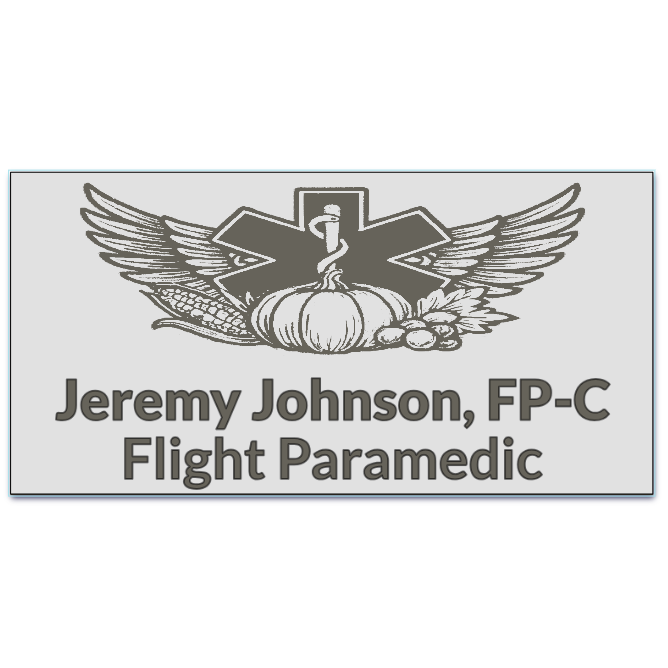 Thanksgiving Themed Flight Badge 2"x4"