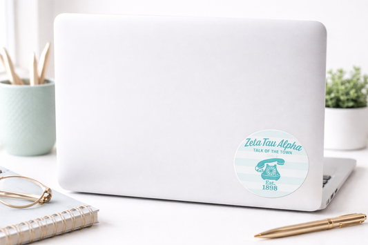Zeta Tau Alpha 3” Sticker – Retro Sorority Decal | ZTA Gift |