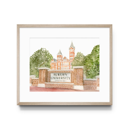 Auburn University Sign Print, Collegiate, Game day