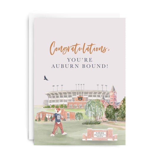 Gracefully Made Art “Congratulations, You’re Auburn Bound!” Greeting Card