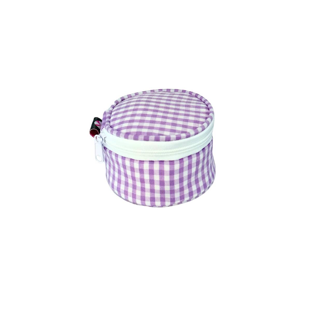 3" Lilac Gingham Mini Button | Mint