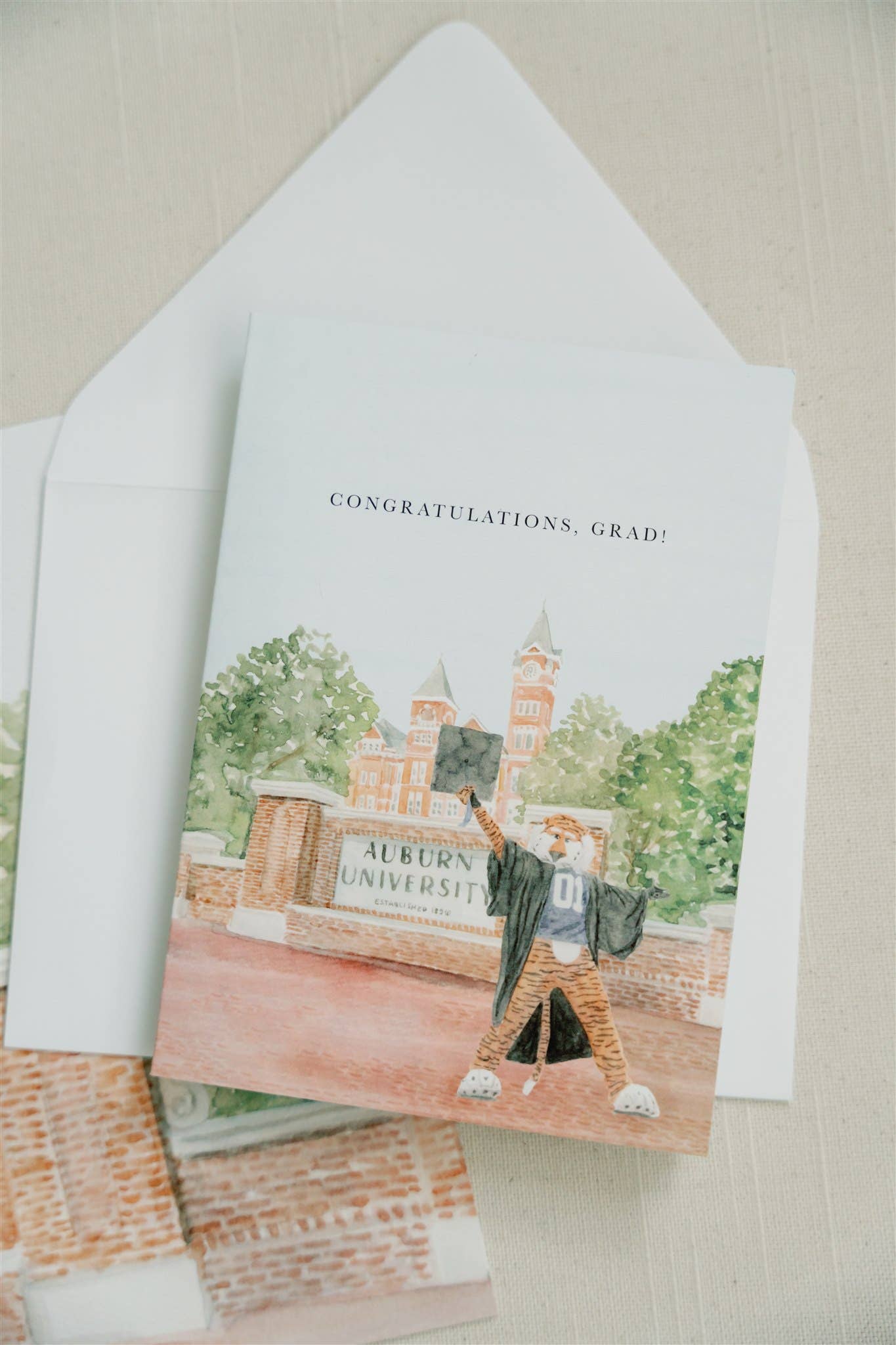 Gracefully Made Art Auburn University “Congratulations, Grad!” Greeting Card