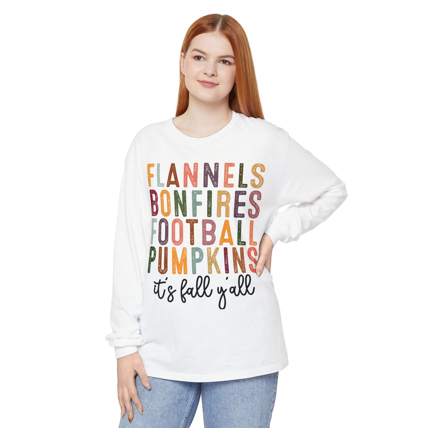 Fall Vibes  Long Sleeve T-Shirt - It's Fall Y'all Design