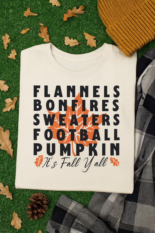 Fall Themed Long Sleeve T-Shirt, Cozy Autumn Shirt, Flannels Bonfires Sweatshirts, Halloween Apparel, Unisex Seasonal Wear