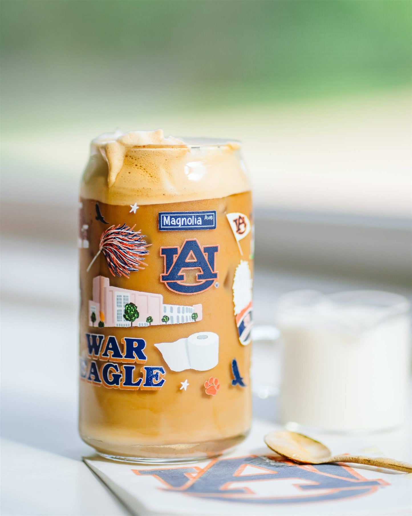 Gracefully Made Art Auburn University Glass Cup