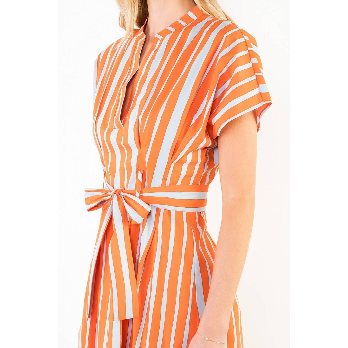 Short Sleeve Stripe Dress