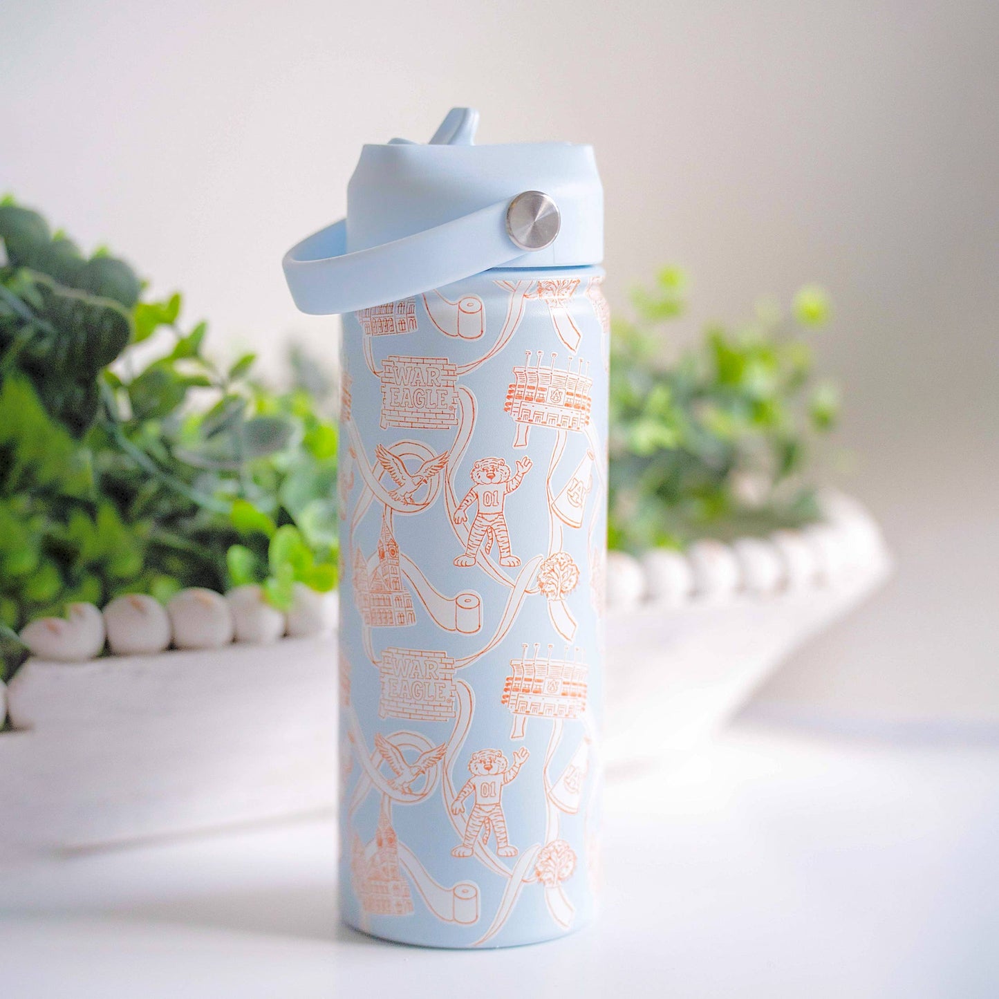 Gracefully Made Art Auburn University 18 oz Insulated Water Bottle