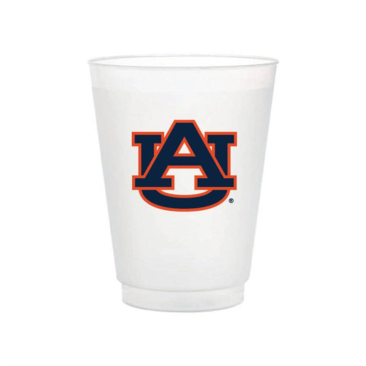 Auburn Frosted Cups (Set of 8) – 16oz Reusable Auburn Tailgate Cups | Auburn Party Cups | War Eagle Entertaining