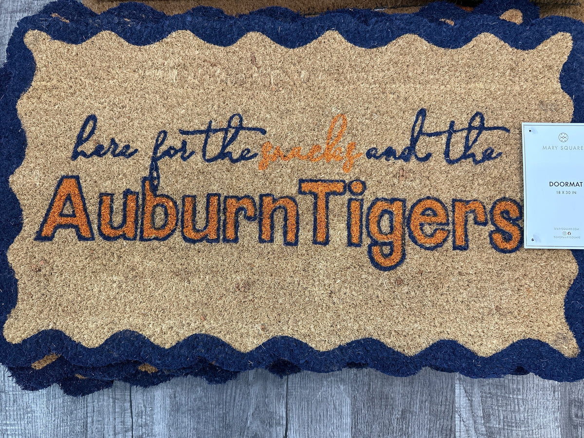 Door Mat Auburn Tigers and Snacks