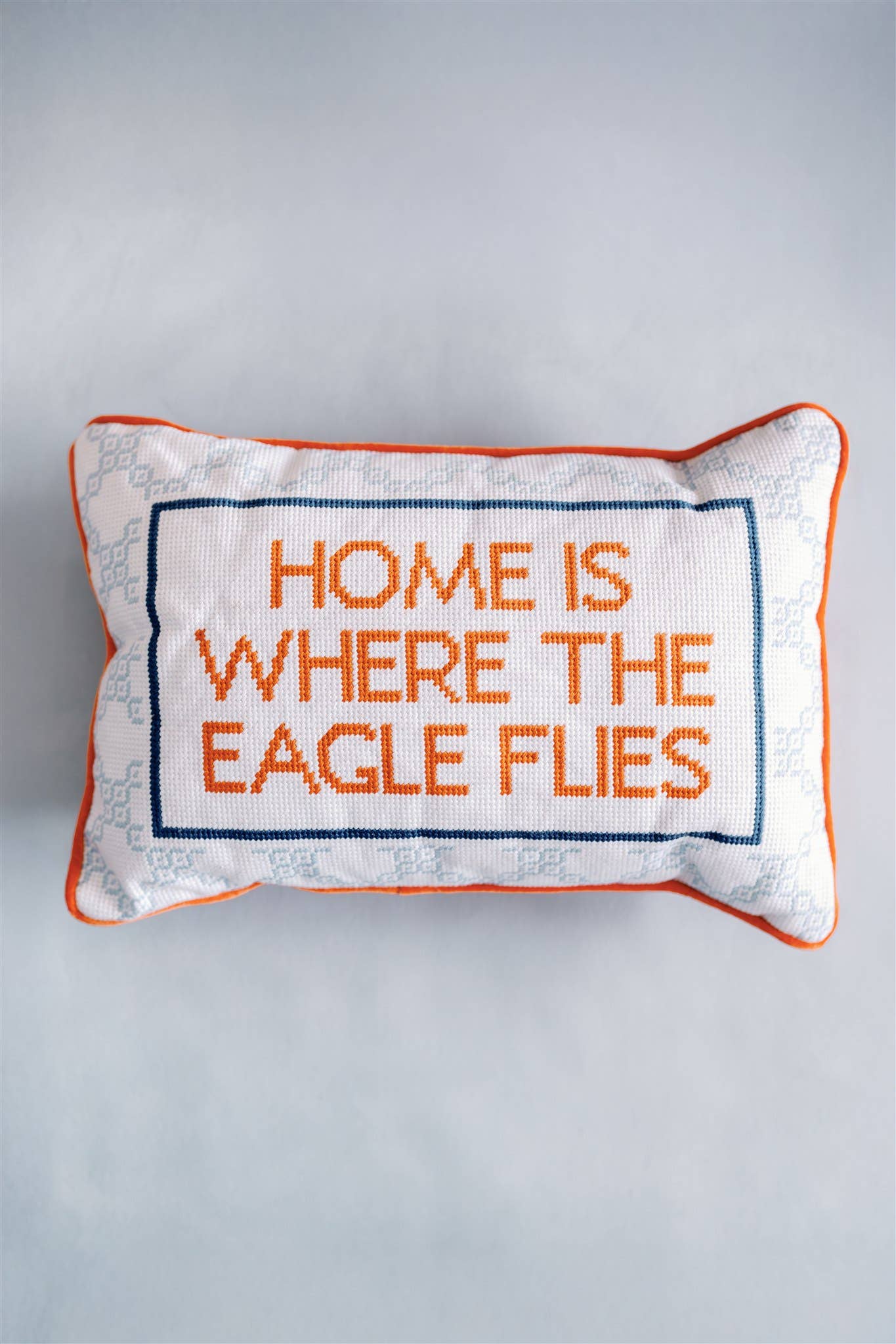 Gracefully Made Art Home Is Where the Eagle Flies Needlepoint Pillow | Auburn University Licensed