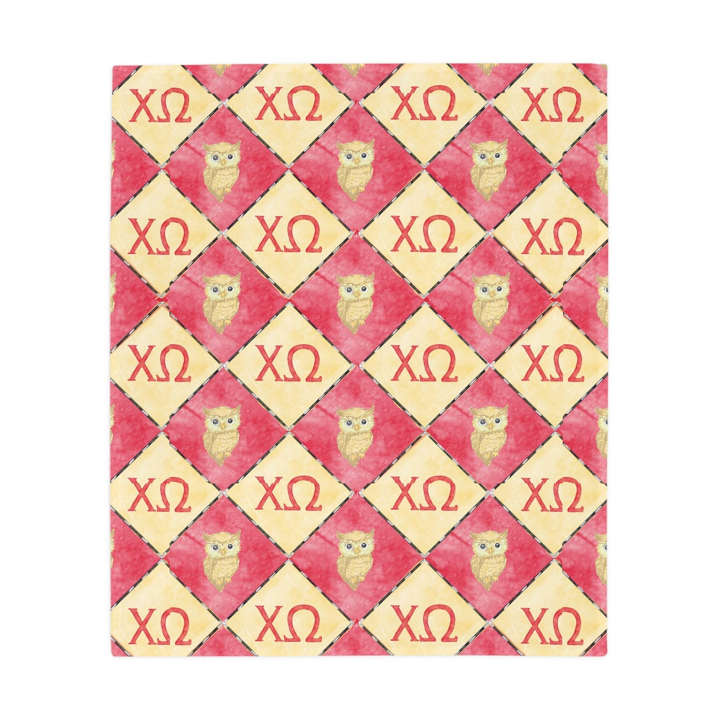 Chi Omega Flannel Fleece Blanket, Sorority