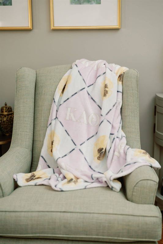 Kappa Alpha Theta Flannel Fleece Blanket