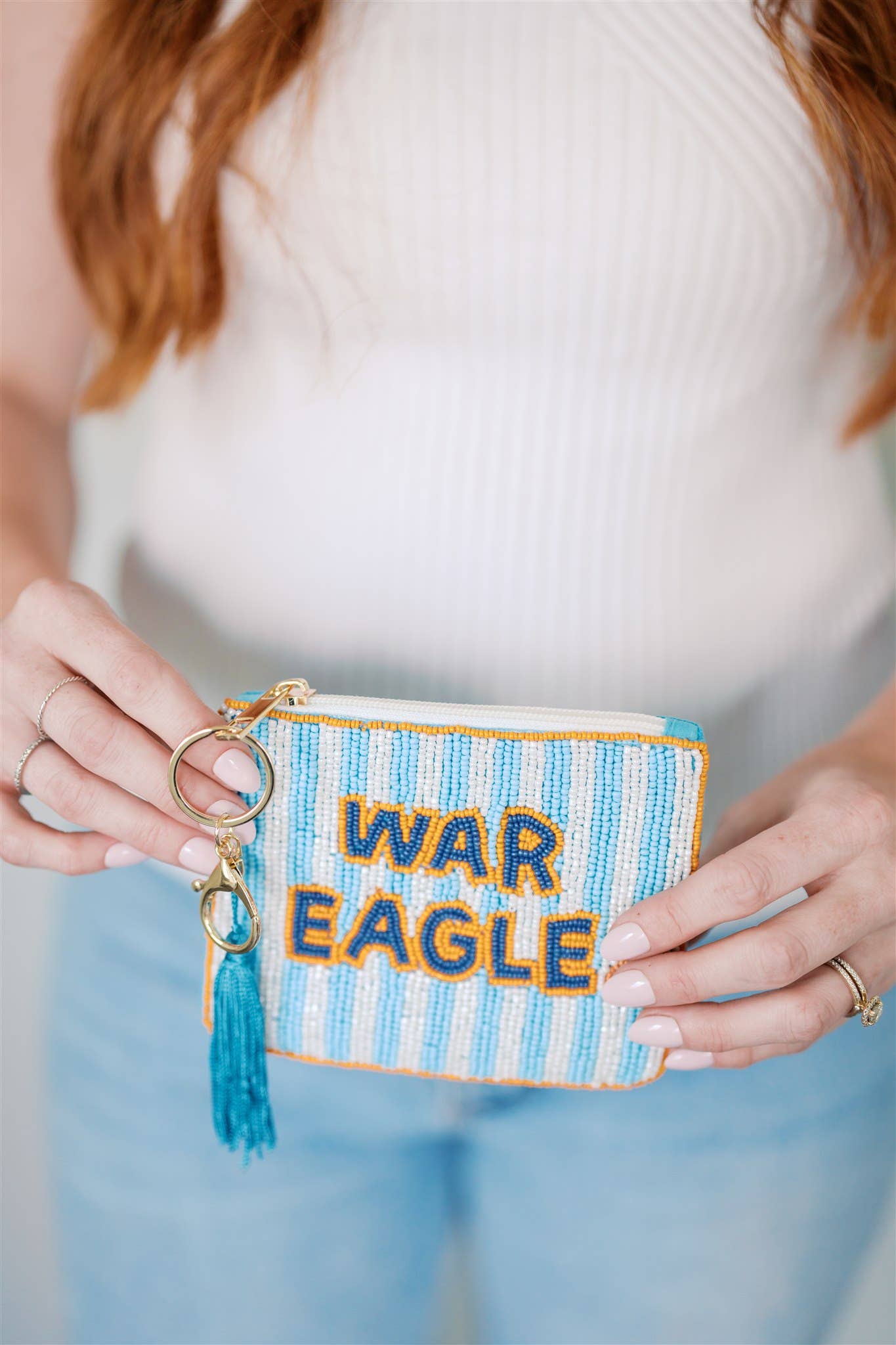 🧡 Gracefully Made Art Auburn Beaded Coin Purse – Officially Licensed