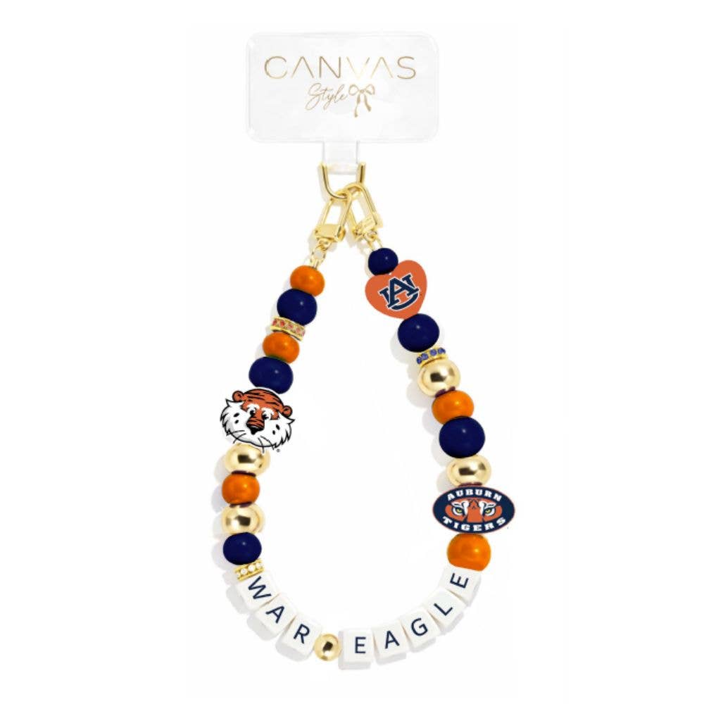Auburn Tigers Beaded Wristlet