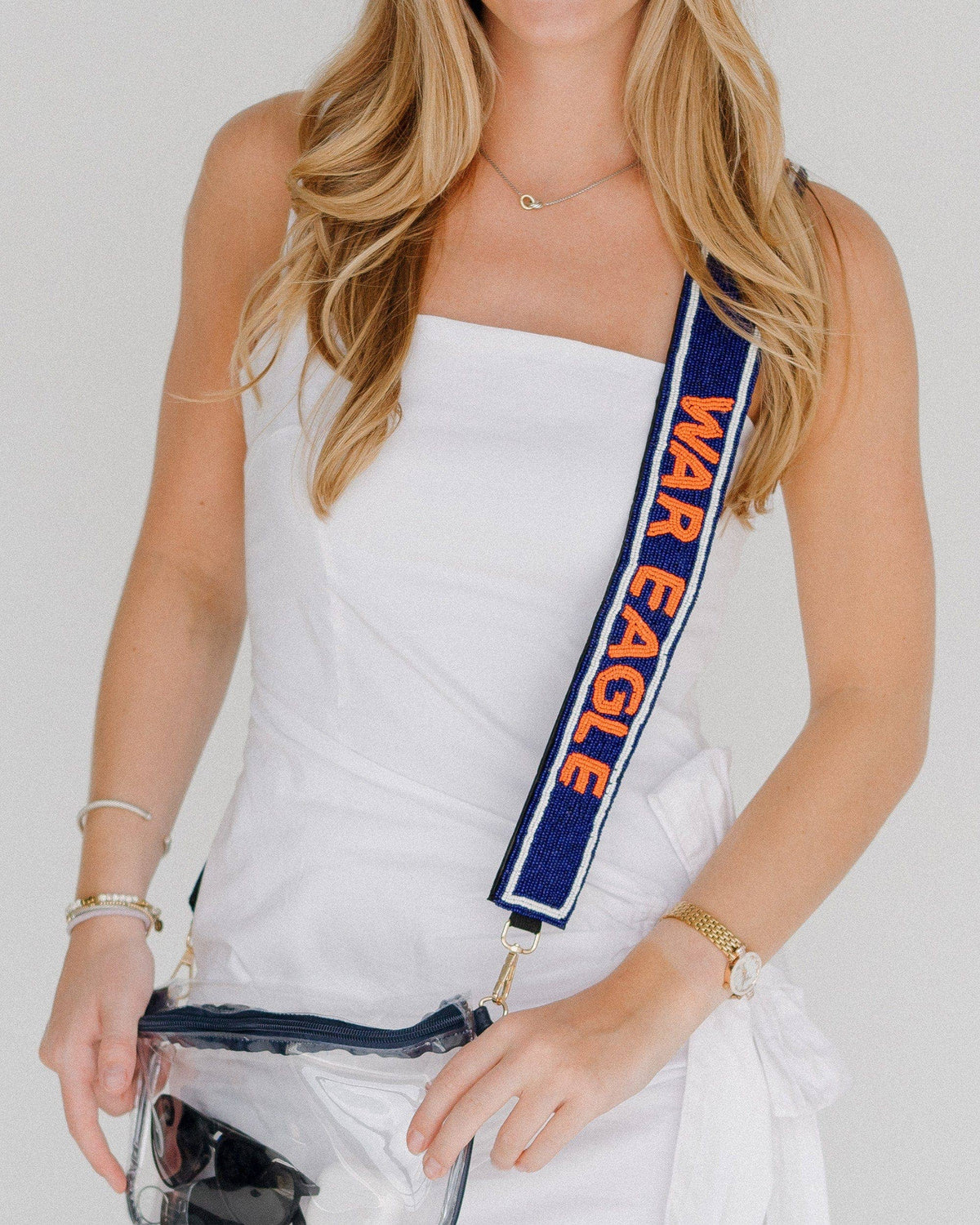 Auburn Tigers Hand-Beaded Purse Strap – 2"