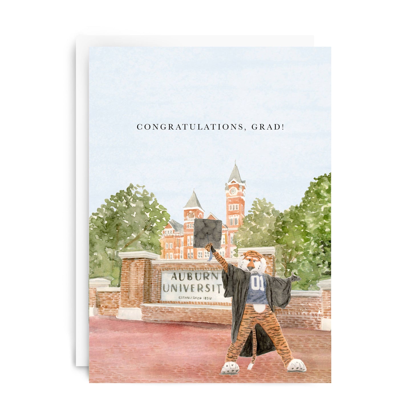Gracefully Made Art Auburn University “Congratulations, Grad!” Greeting Card