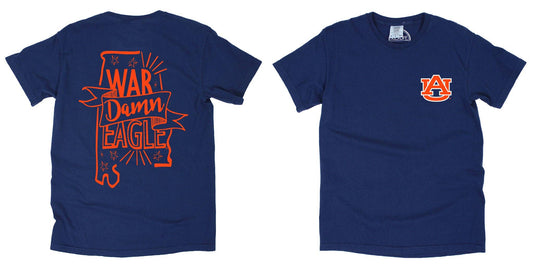 Pep Squad Short Sleeve T-shirt In Navy - Auburn University
