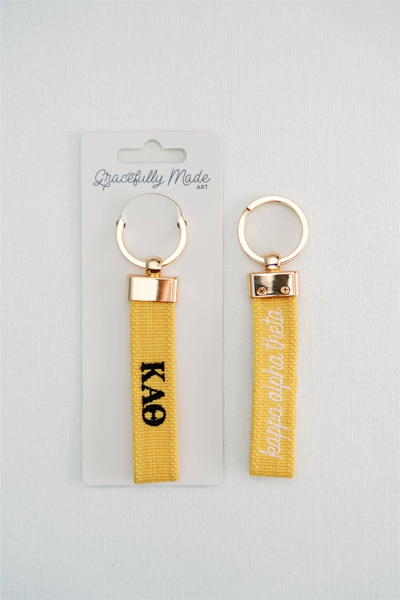 Kappa Alpha Theta Embroidered Keychain, Sorority