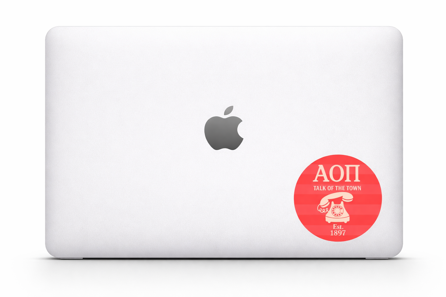 Alpha Omicron Pi Talk of the Town Sticker – Officially Licensed AOII Decal (3” Round)