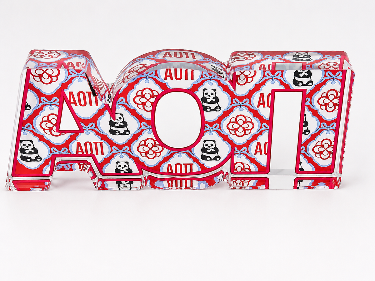 Alpha Omicron Pi Acrylic Shelfie