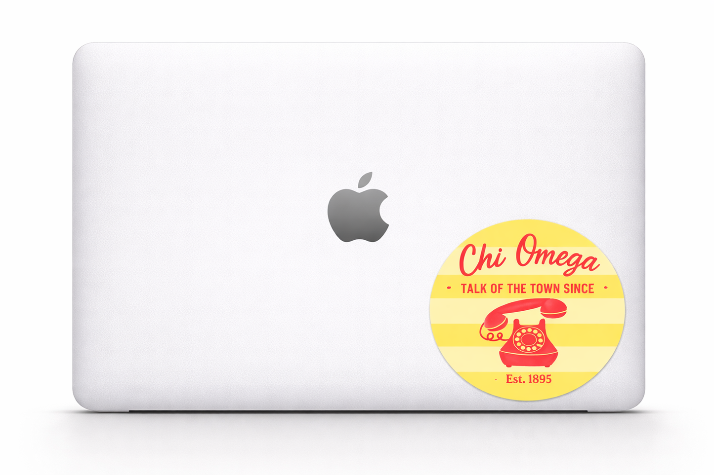 Chi Omega Talk of the Town Sticker – Officially Licensed Chi O Decal (3” Round)