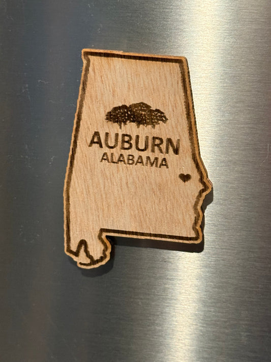 Auburn Heart State of Alabama Magnet