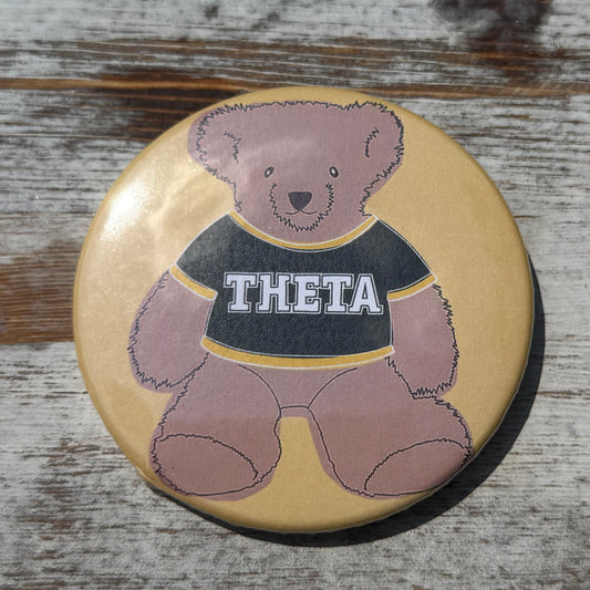 Kappa Alpha Theta Teddy Bear Button- 3.00 inch
