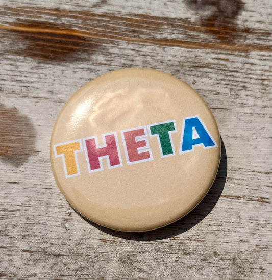 Kappa Alpha Theta Color Me Greek Button - 2.25 inch