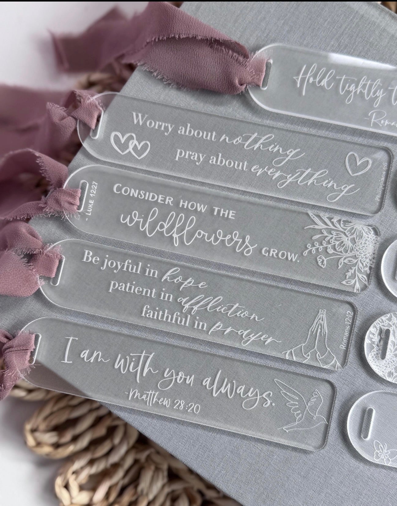 Acrylic Engraved Scripture Bookmarks – Faith-Inspired Gifts