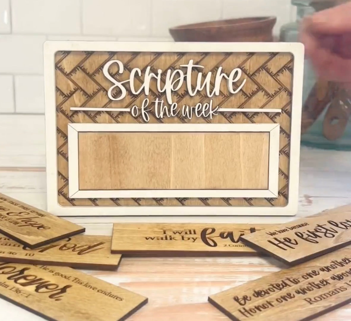 Scripture of the Week – Interchangeable Wooden Scripture Display