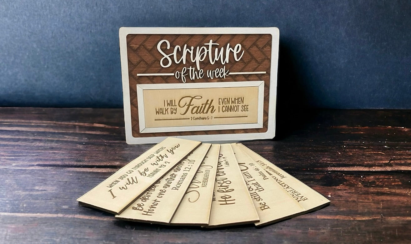 Scripture of the Week – Interchangeable Wooden Scripture Display
