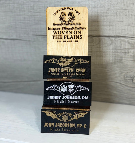 Custom Engraved Flight Badge 2"x4"