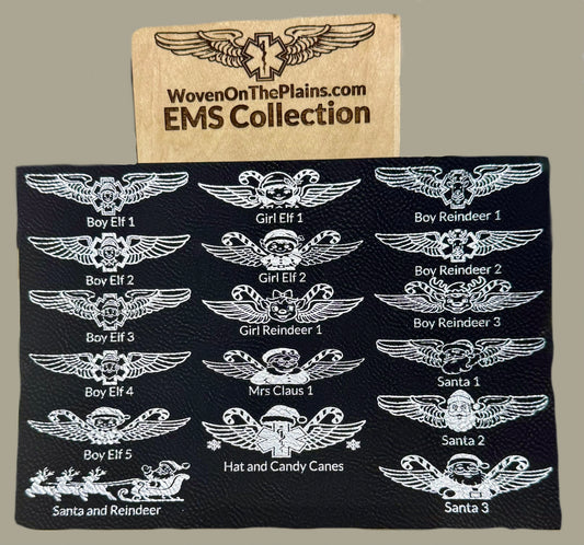 Christmas Themed Flight Badge 2"x4"