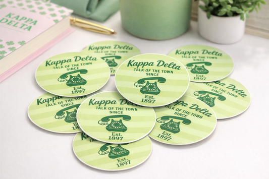 💚Kappa Delta 3" sticker "Talk of the Town"