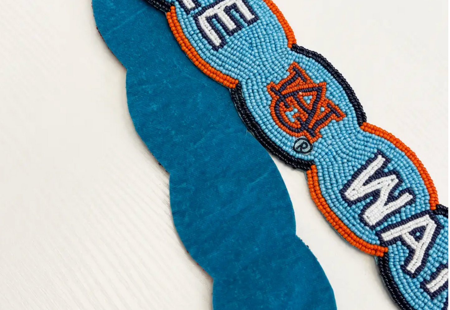 Auburn Fully Beaded Scalloped Purse Strap