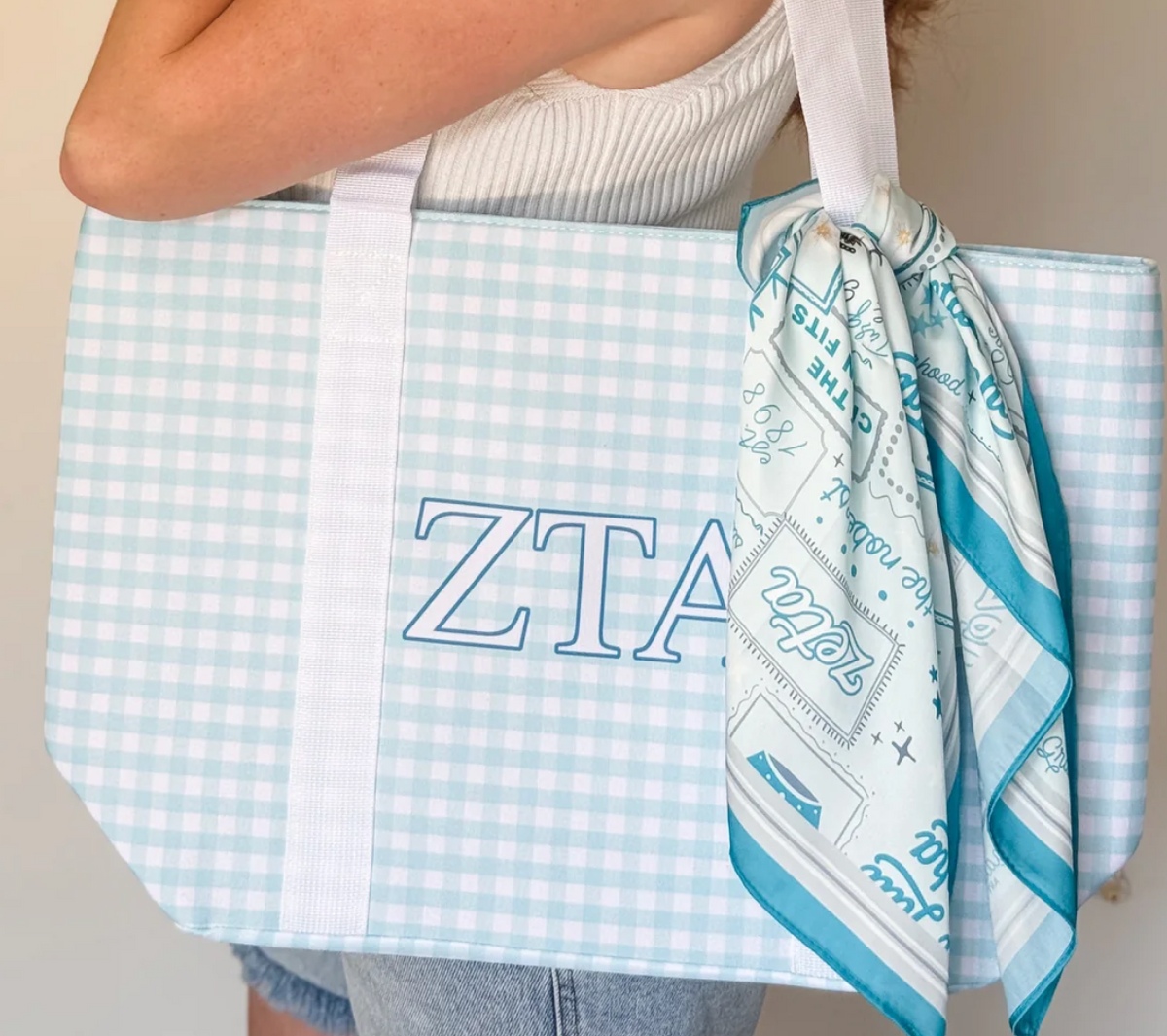 Zeta Tau Alpha Silk Scarf by Gracefully Made Art