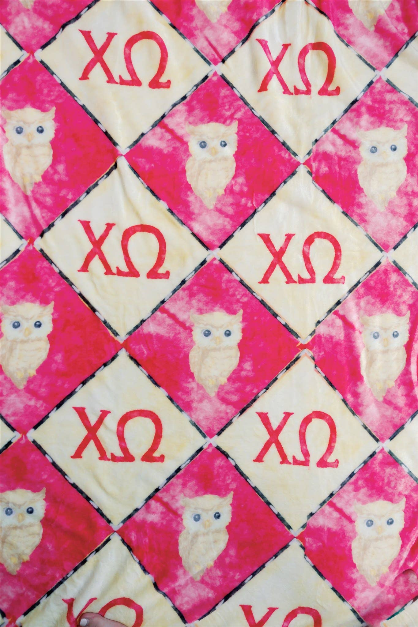 Chi Omega Flannel Fleece Blanket, Sorority
