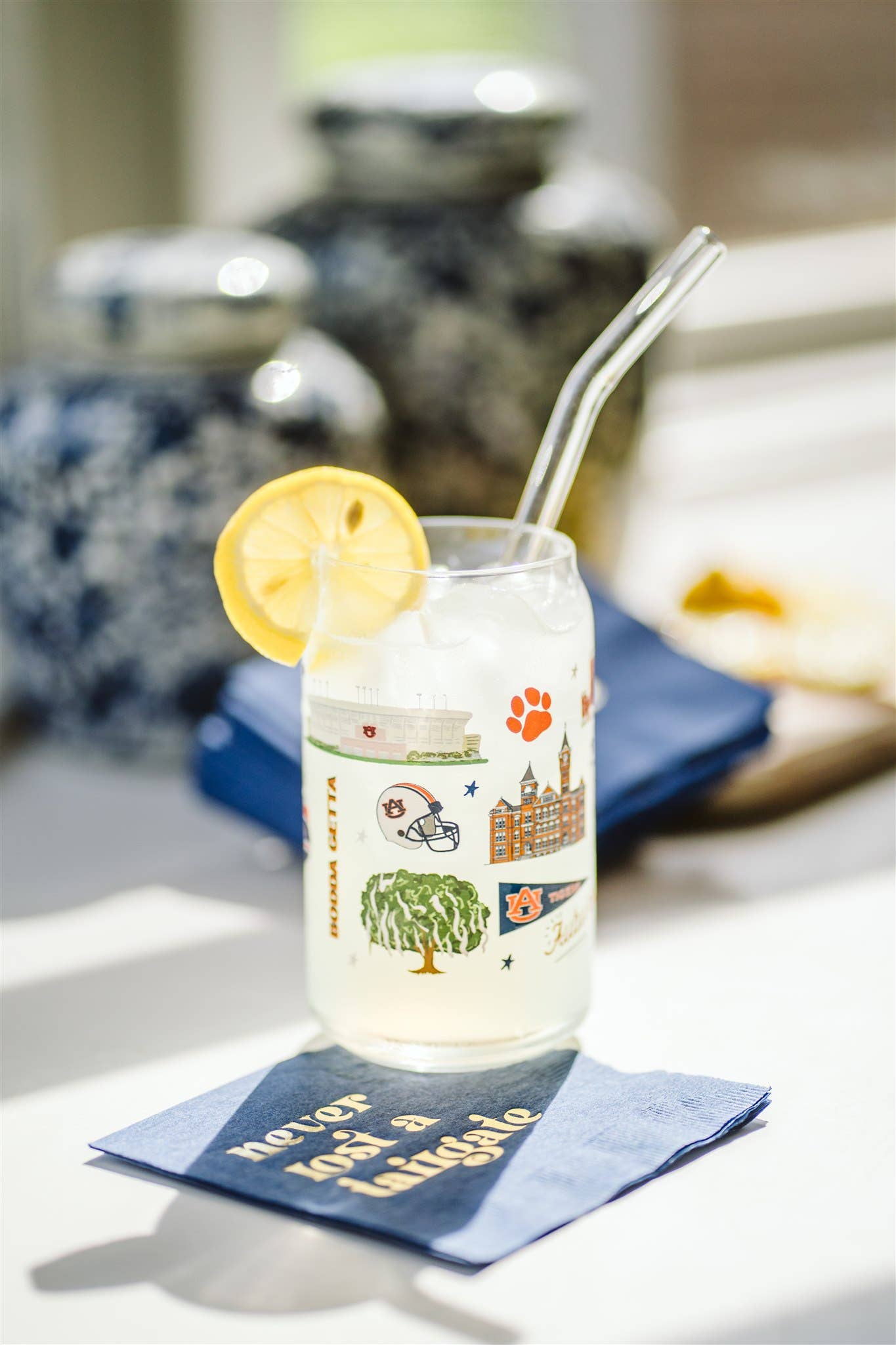 Gracefully Made Art Auburn University Glass Cup