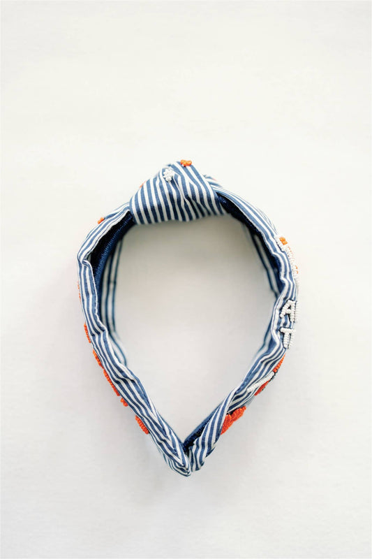 Gracefully Made Art Auburn University Striped Headband