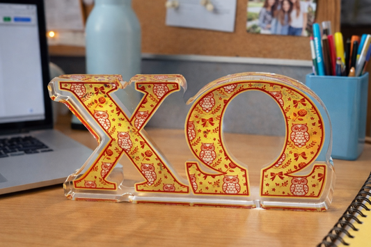 ✨ Chi Omega Acrylic Shelfie