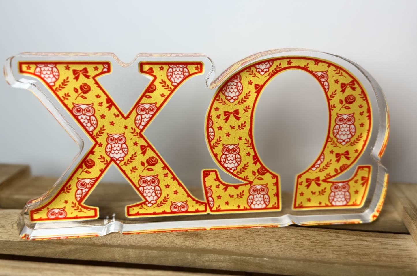 ✨ Chi Omega Acrylic Shelfie