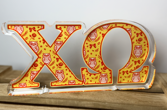 ✨ Chi Omega Acrylic Shelfie