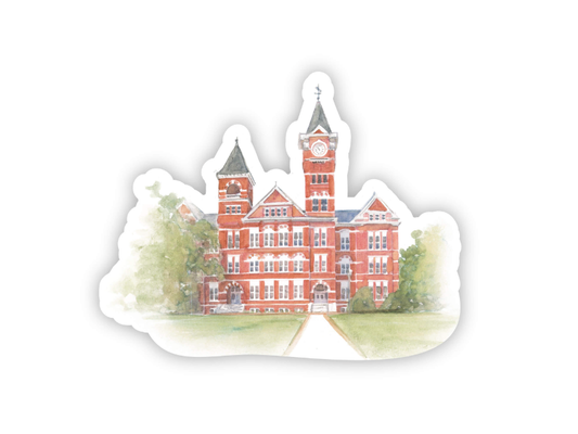 Auburn University Samford Hall Sticker, Collegiate, Game day