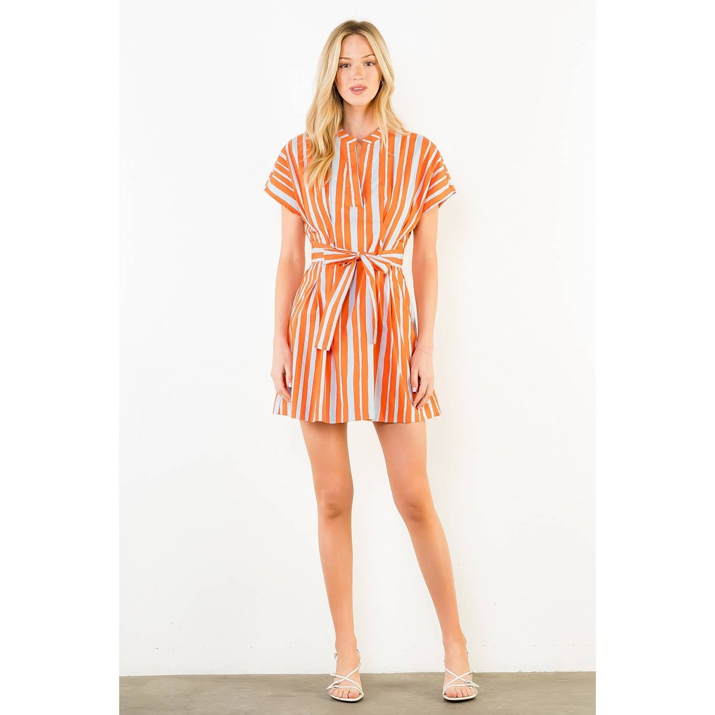 Short Sleeve Stripe Dress